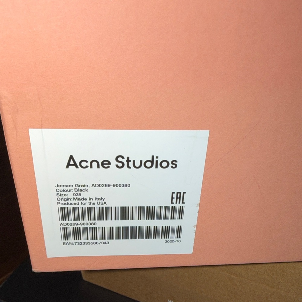 Authentic Acne Studios Black Leather Ankle Boots - Picture 7 of 7